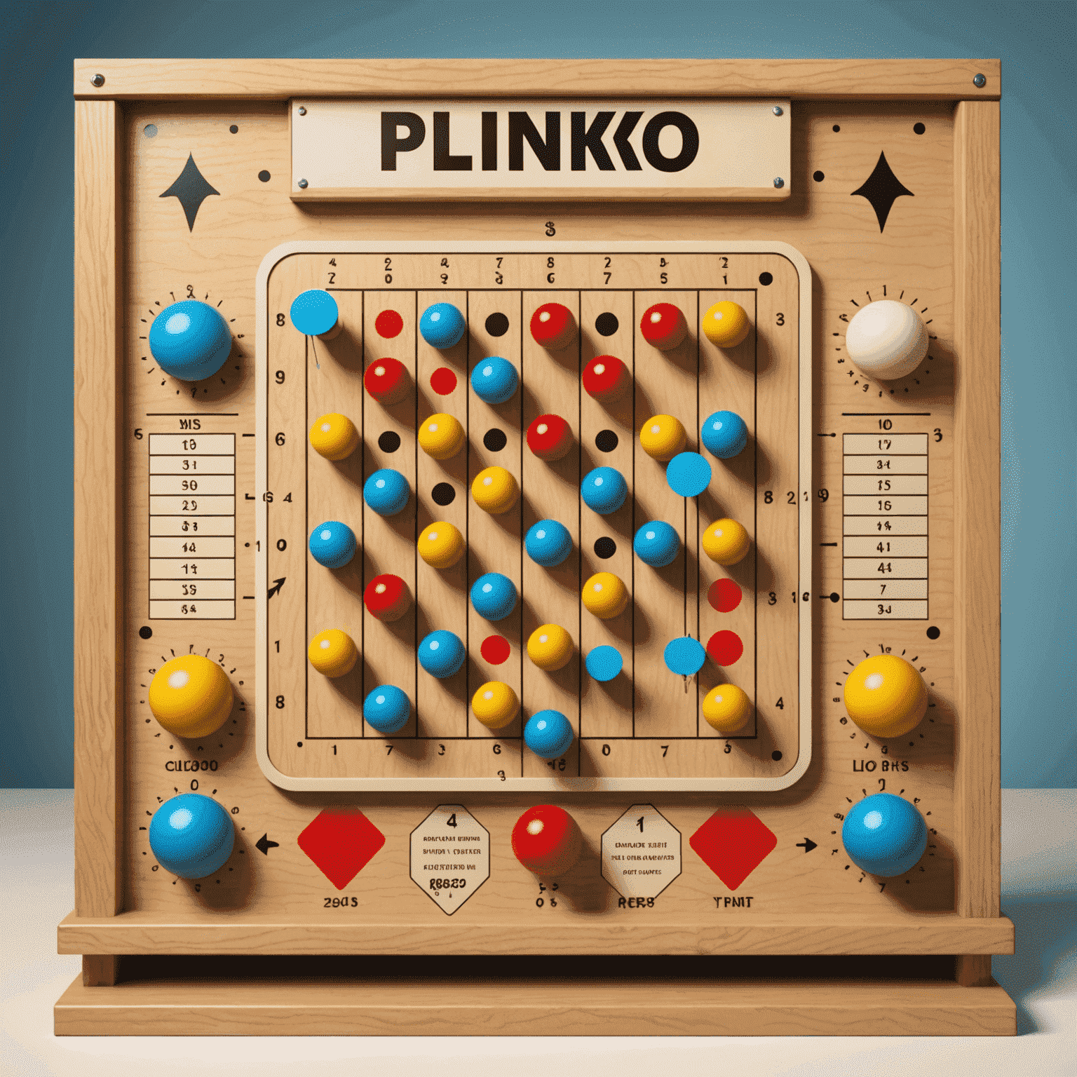 Illustrazione delle regole di Plinko con frecce che indicano il percorso della pallina